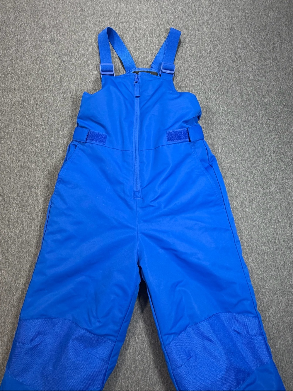 Swiss Tech Bright Blue Kids Snow Bib Overalls Small (6-7) Insulated Knee Panels